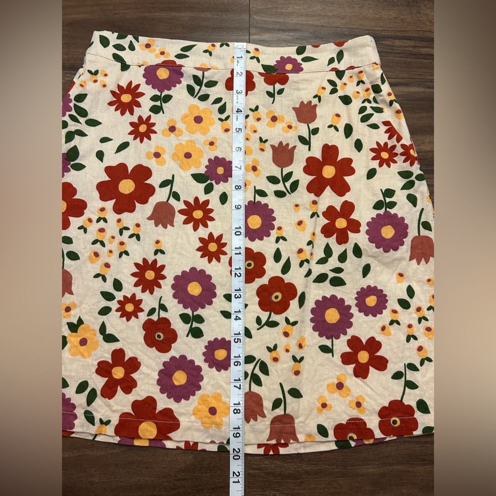 Floral Linen Modcloth x Princess Highway Mini Skirt - Picture 10 of 16